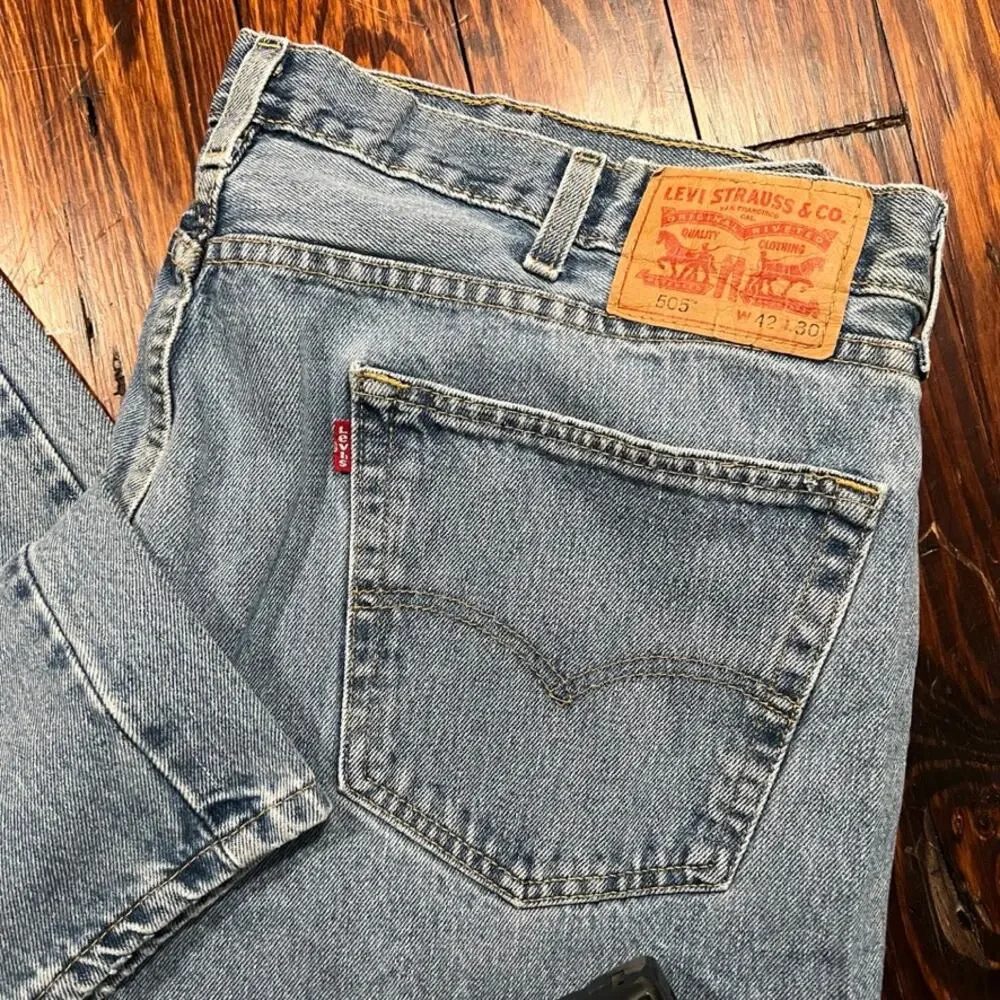 Levi's 42x30 Y2K 505 Jeans Light Wash Straight